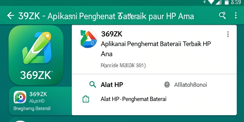 Tampilan antarmuka Penghemat Baterai 369ZK yang ramah pengguna.
