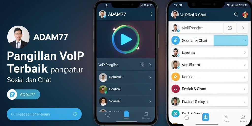 Antarmuka ADAM77 menampilkan fitur VoIP Panggilan yang mudah digunakan.