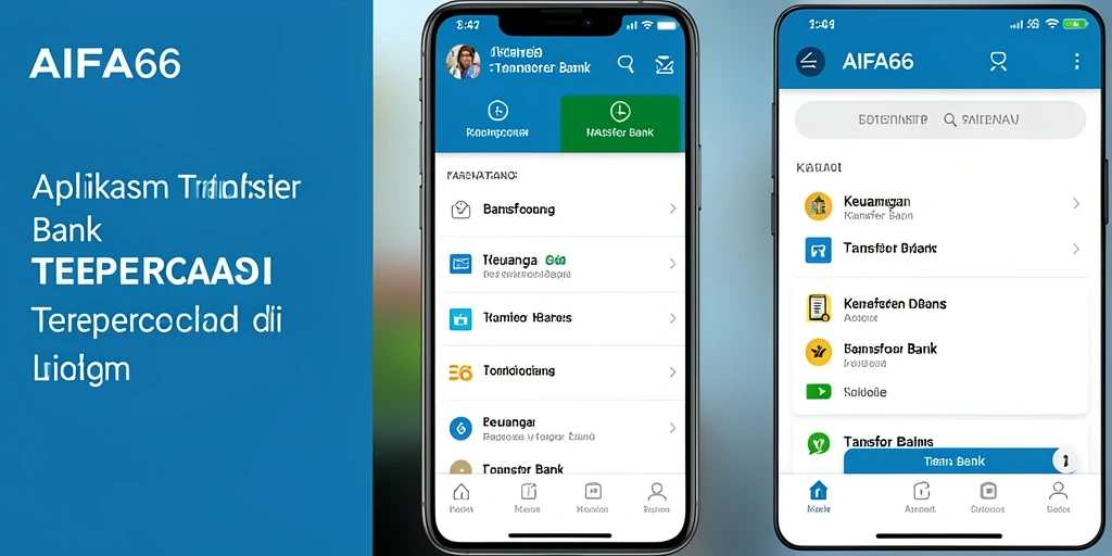 Antarmuka AIFA66 yang user-friendly untuk transfer bank.