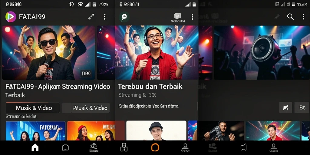 Tampilan antarmuka aplikasi FATCAI99 untuk Streaming Video