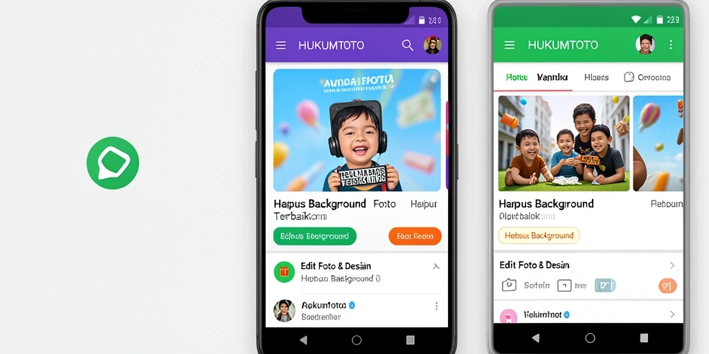 Antarmuka aplikasi HUKUMTOTO untuk penghapusan latar belakang.
