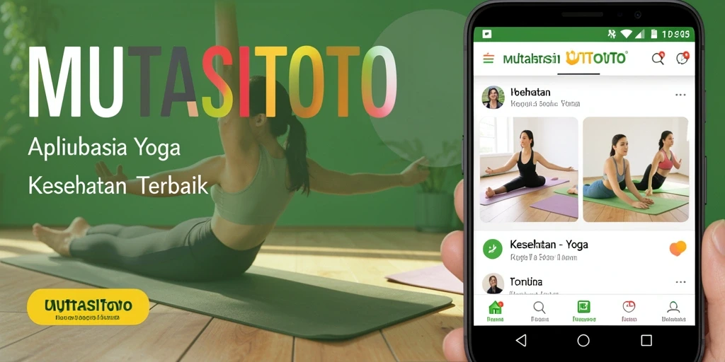 Screenshot antarmuka aplikasi MUTASITOTO yang menunjukkan sesi yoga.
