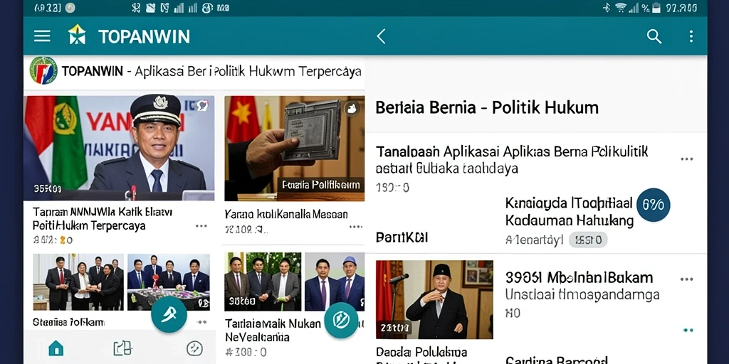Tampilan antarmuka aplikasi TOPANWIN yang modern dan informatif.
