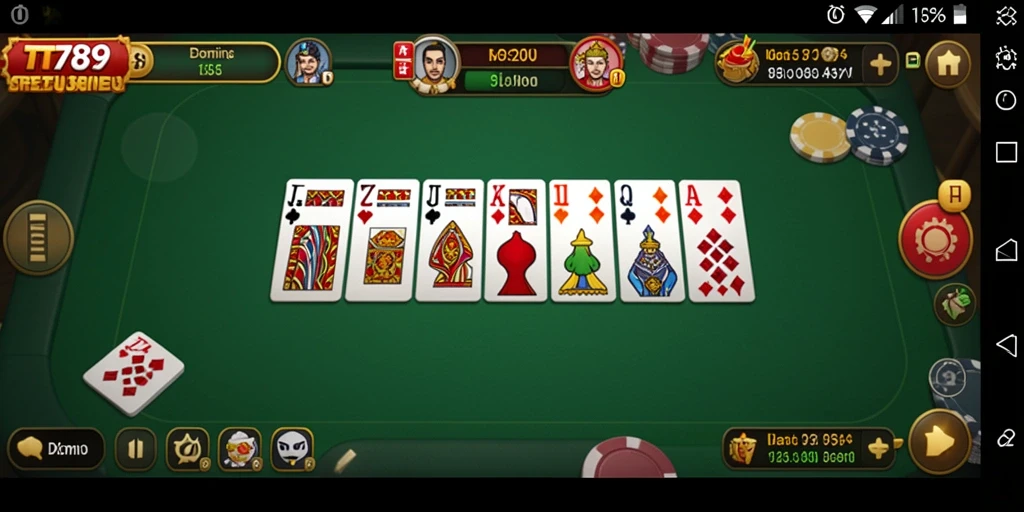 Tampilan antarmuka permainan domino TT789 yang menarik dan mudah digunakan.