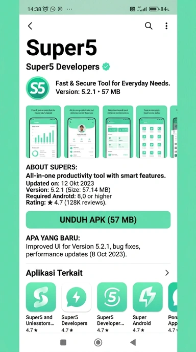 Unduh dan Instal APK super5 di Android Indonesia