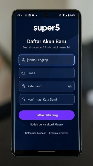 Panduan Lengkap Registrasi Akun Super5 untuk Android