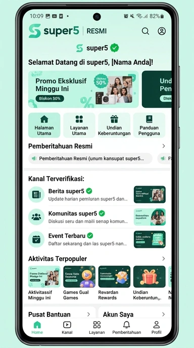 Kanal Resmi Super5 untuk Pengguna Android Indonesia